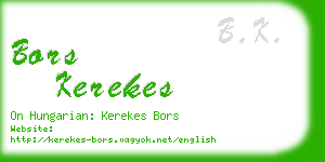 bors kerekes business card